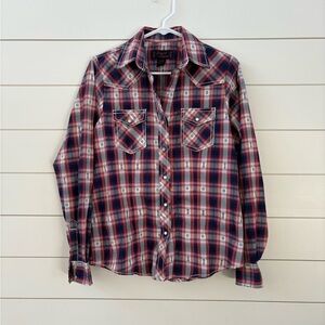 Cowgirl Legend Plaid Button-Down Shirt